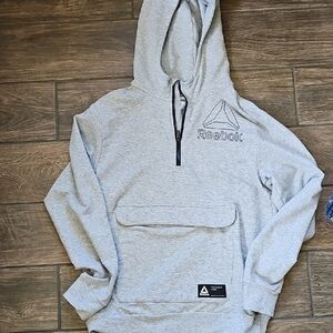 Reebok Grey Half-Zip Pullover Hoodie
